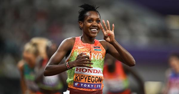 Faith Kipyegon | Photo by Johnny Zhang / @jzsnapz