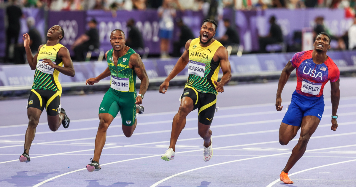 Men’s 100m final at the Paris Olympics