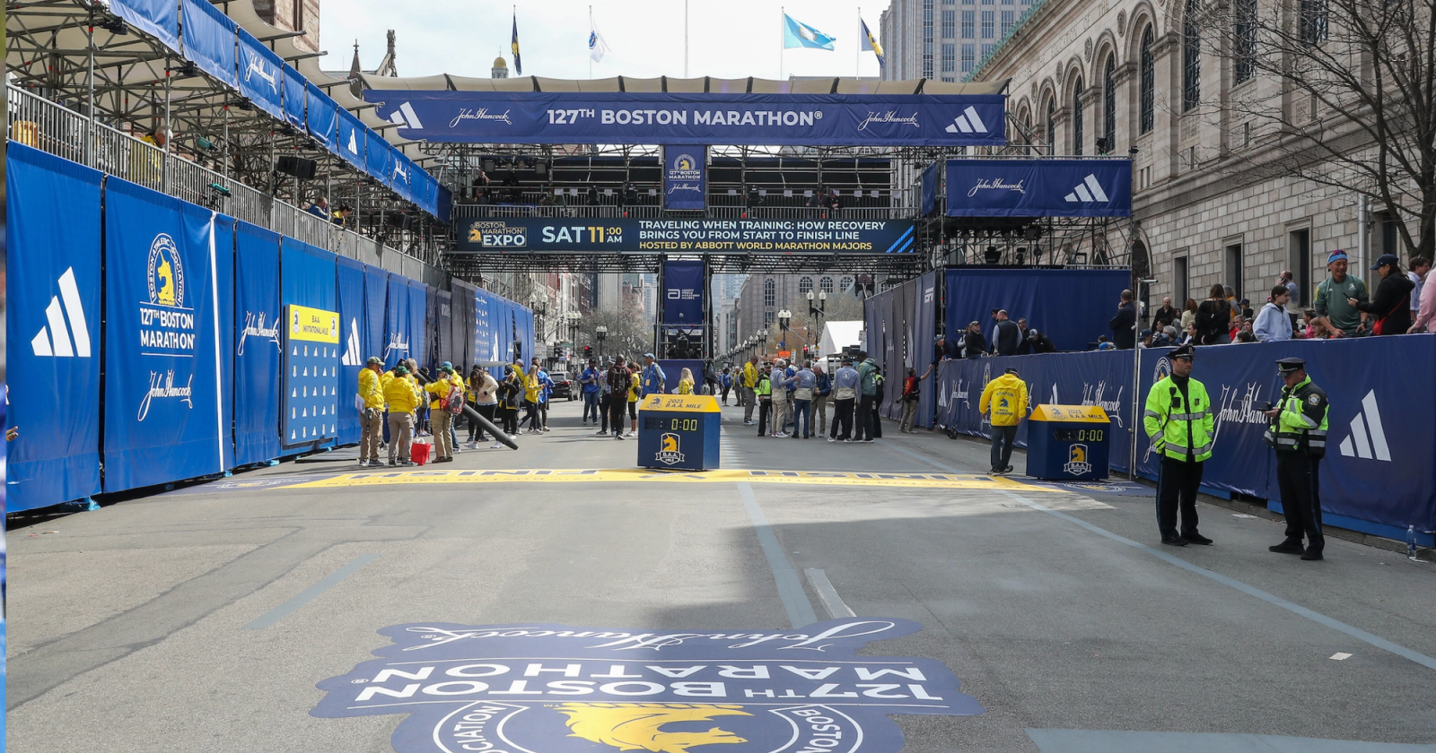 The Boston Marathon Finish Line