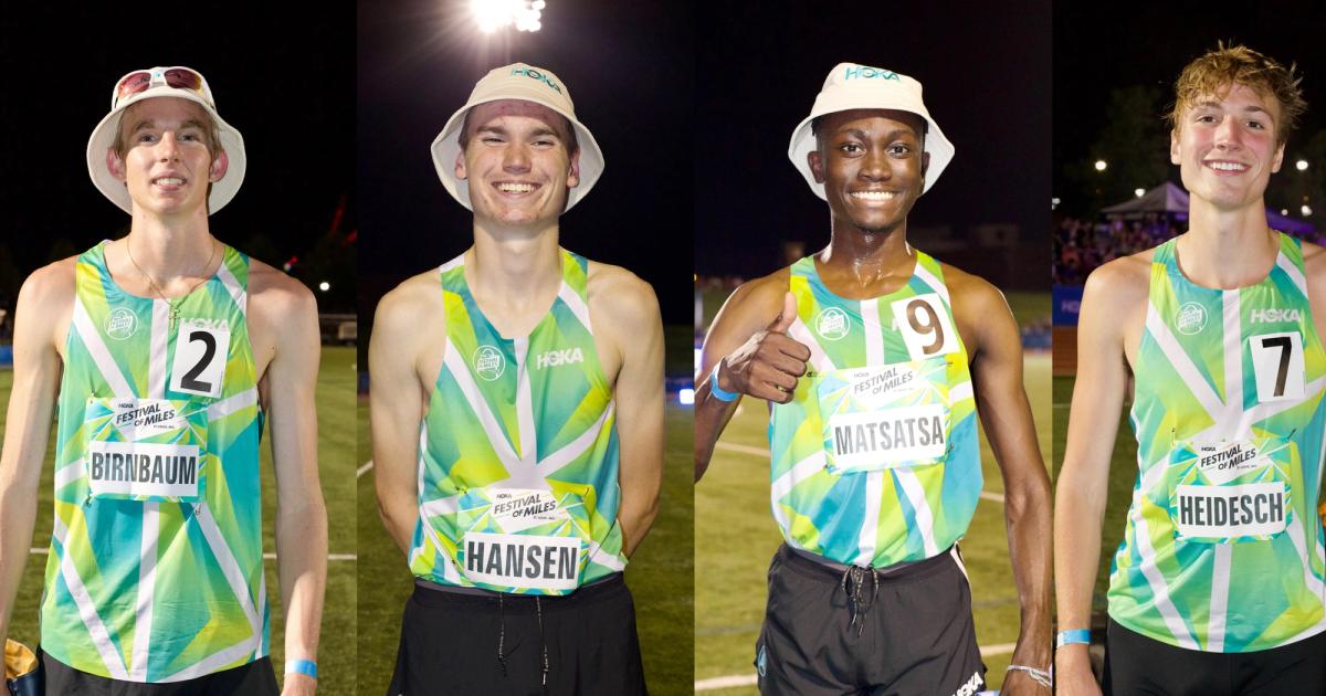 Four high school boys broke four minutes for the mile at the 2023 Festival of Miles.