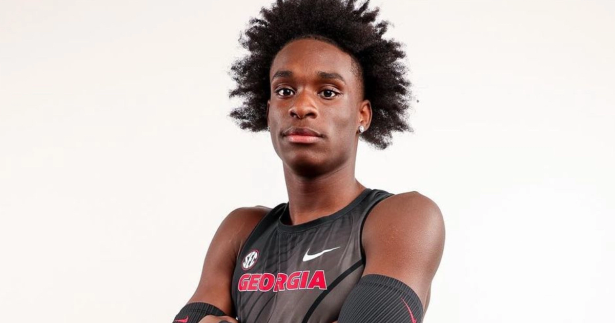 Sidi Njie, a 400m commit for the University of Georgia in the Class of 2025