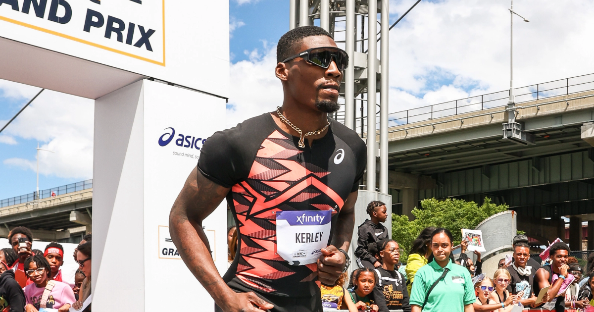 Fred Kerley At The 2024 NYC Grand Prix