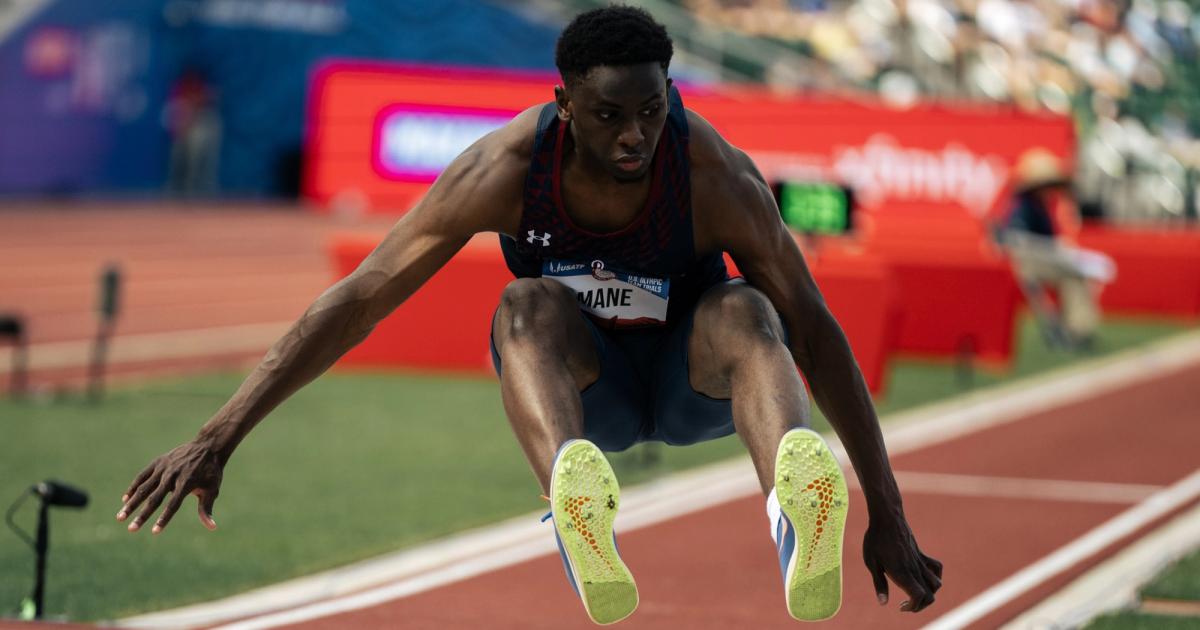 Salif Mane at the 2024 U.S. Olympic Trials.
