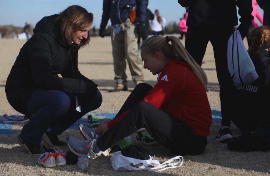 Katelyn Tuohy and Coach Laurie Henes