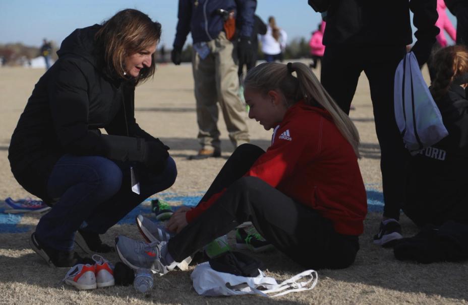 Katelyn Tuohy and Coach Laurie Henes