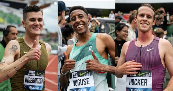 Yared Nuguse, Jakob Ingebrigtsen, Cole Hocker