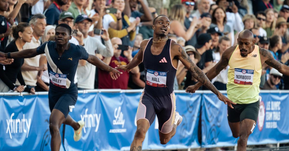 The men's 400m final at the 2024 U.S. Olympic Trials.