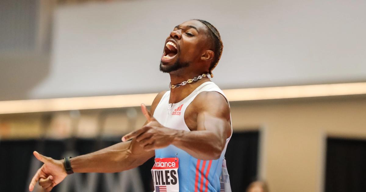 Noah Lyles, 2024 New Balance Indoor Grand Prix