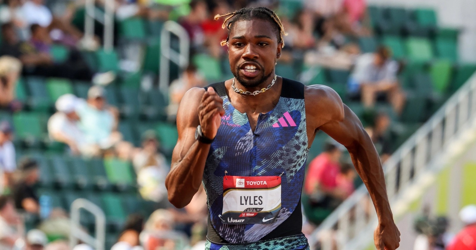 Noah Lyles at the 2023 U.S. Championships.