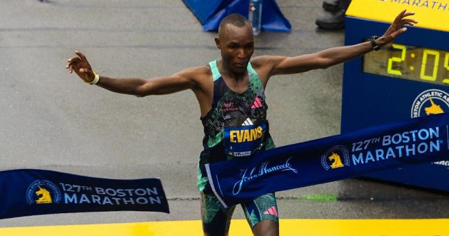 Kenya's Evans Chebet wins the 127th edition of the Boston Marathon.