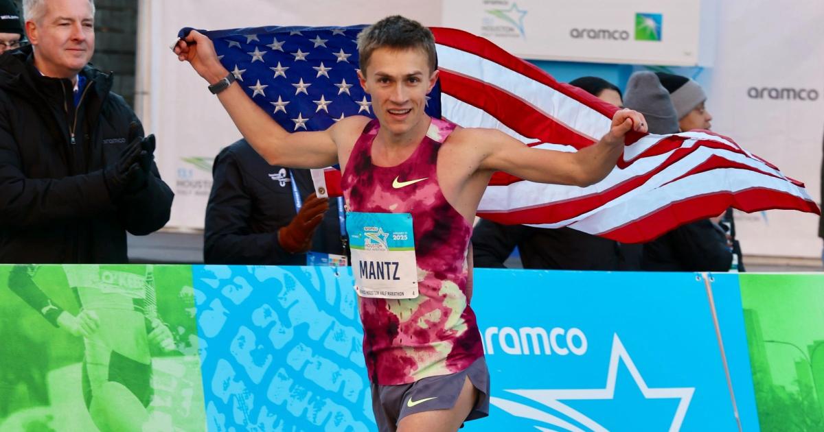 Conner Mantz, Half Marathon American Record, 2025 Houston Half