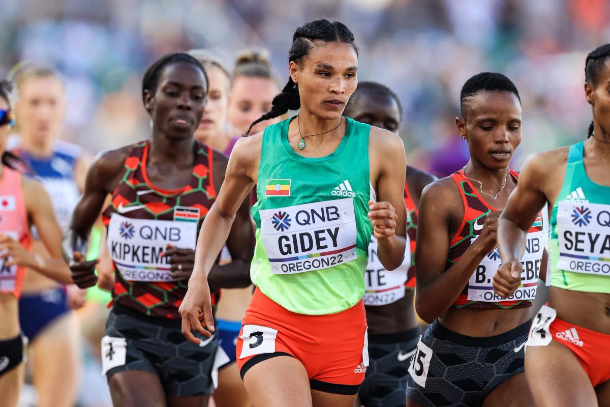 Former 10,000m world record holder Letesenbet Gidey returns to the track