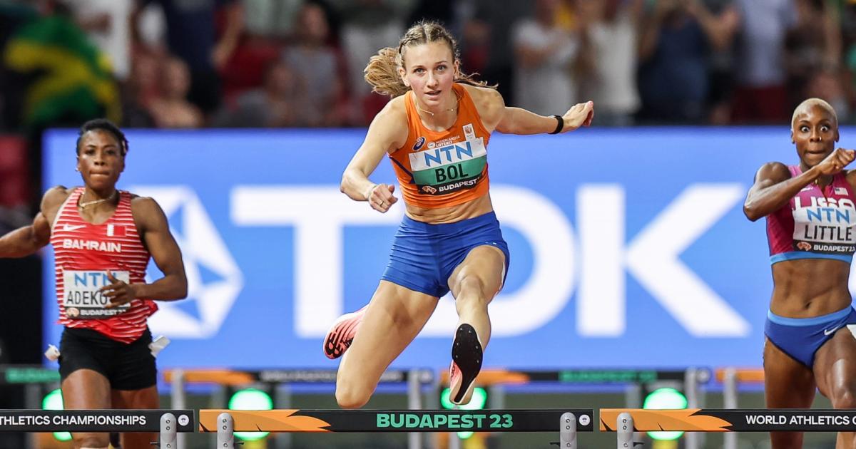 Femke Bol at the 2023 World Championships.