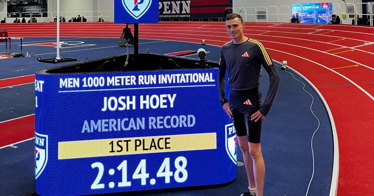 Josh Hoey, 1000m American Record