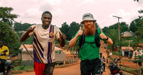 Russ Cook running across Africa for charity. 