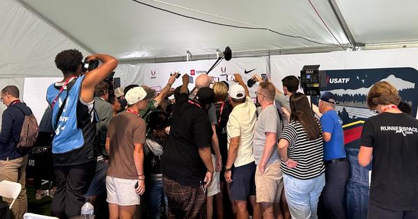 USATF Outdoor Championships media mixed zone