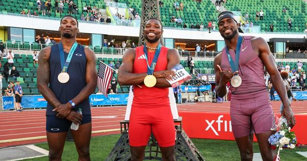 Fred Kerley, Noah Lyles, Kenny Bednarek