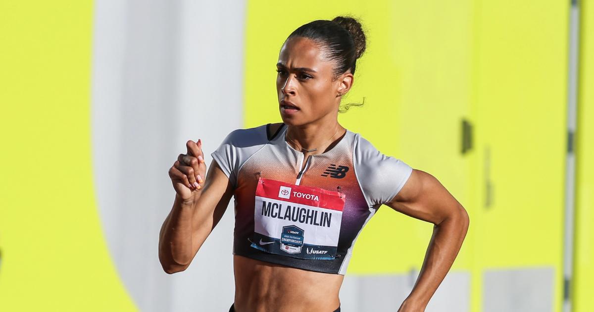 Sydney McLaughlin at the 2022 U.S. Outdoor Track and Field Championships.