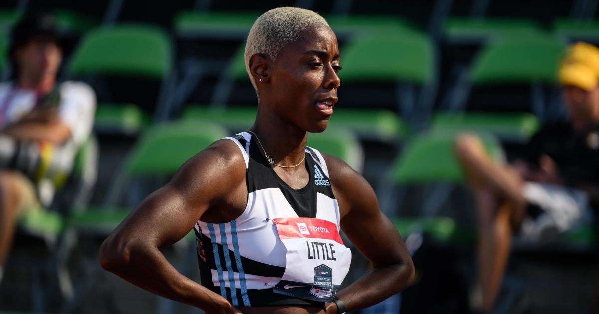 Shamier Little at the 2022 USAYF Outdoor Championships