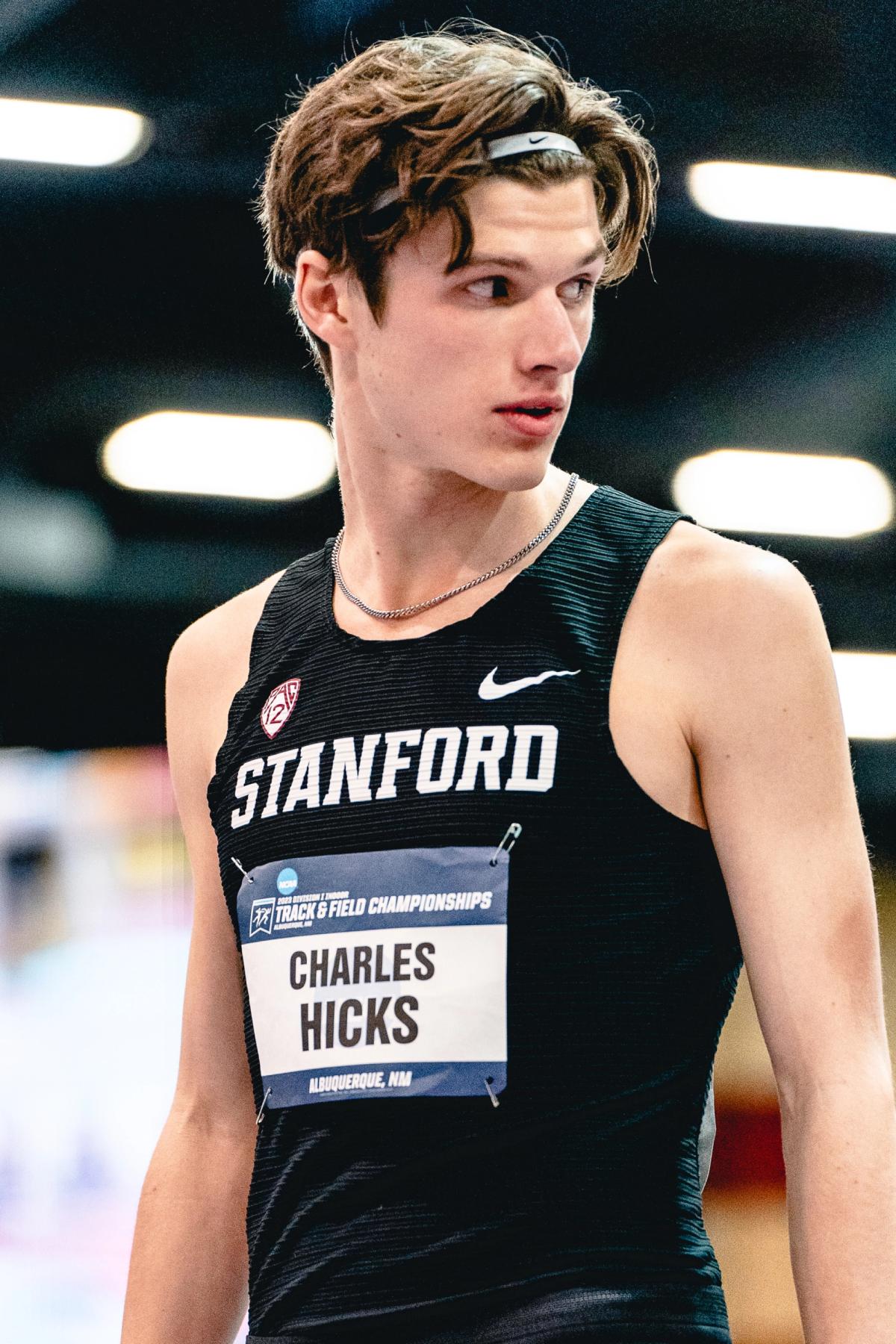 Charles Hicks at the 2023 NCAA Indoor Championships