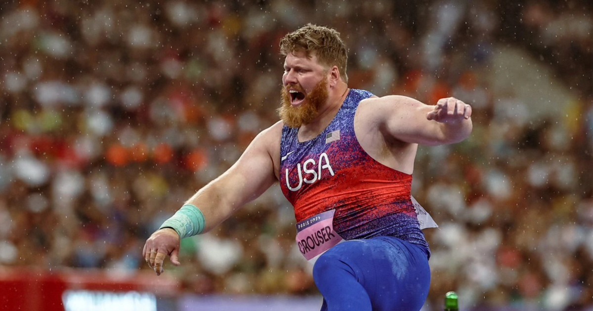 Ryan Crouser during the men's shot put final at the 2024 Paris Olympics.