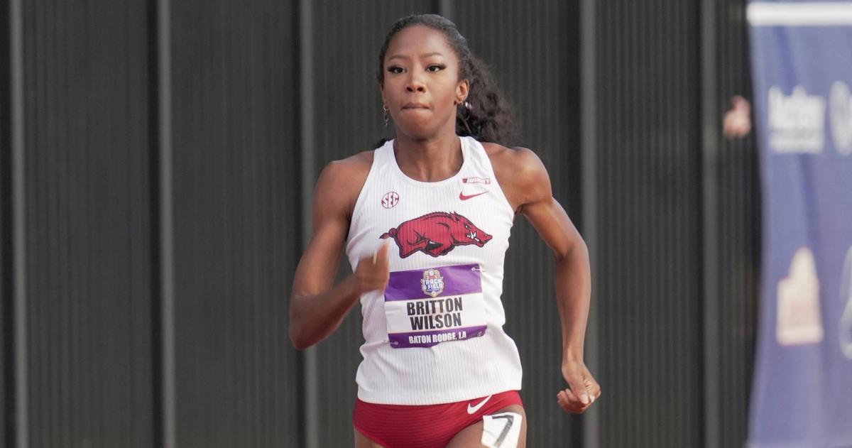 Britton Wilson at the 2023 SEC Championships in Baton Rouge, Louisiana.