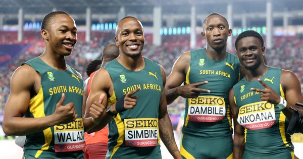 Bayanda Walaza, Akani Simbine, Sinesipho Dambile, Bradley Nkoana