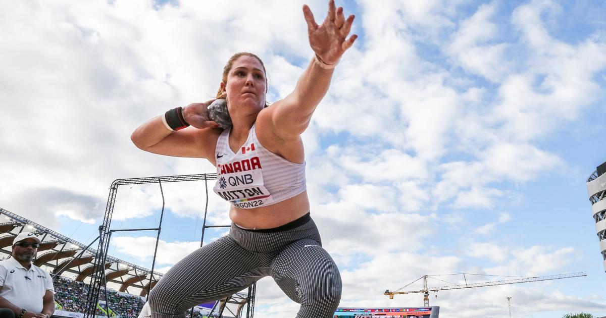 Sarah Milton at the 2022 World Athletics Outdoor Championships in the Shot Put.