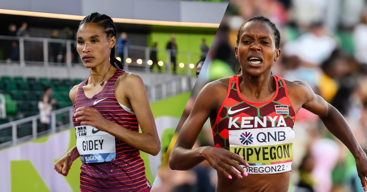 Letesenbet Gidey and Faith Kipyegon will race for the first time ever at the Paris Diamond League.