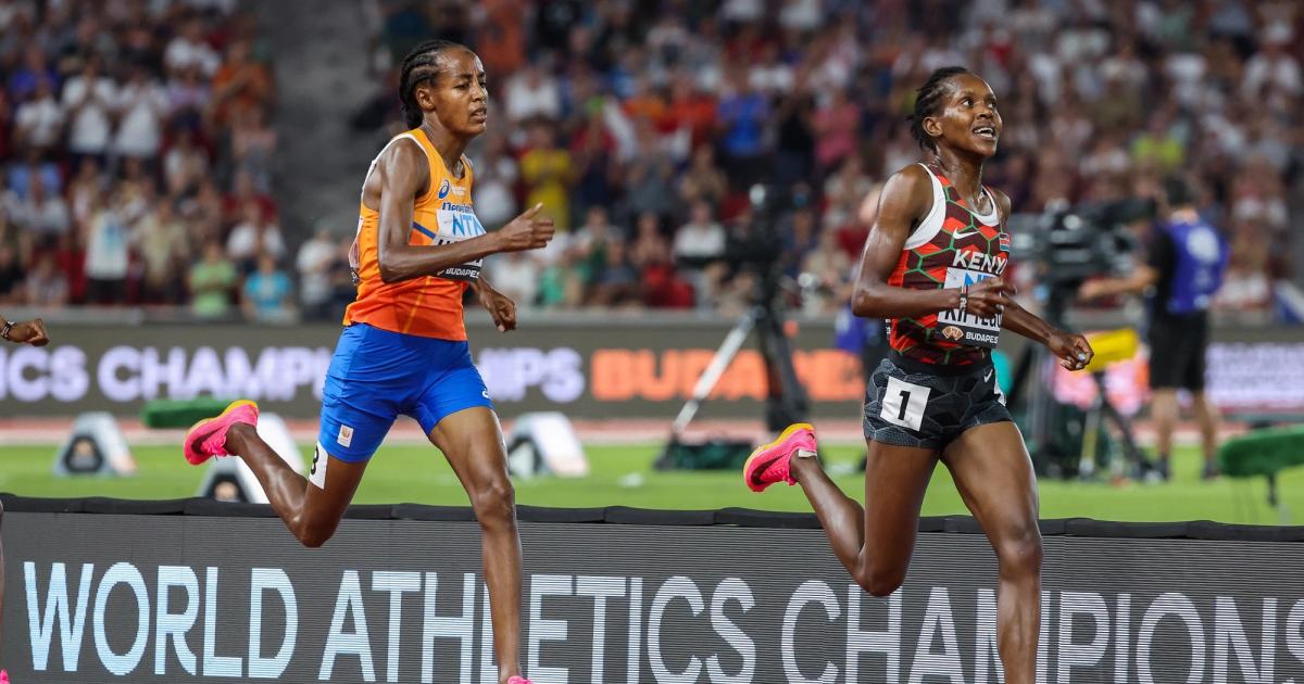 Sifan Hassan and Faith Kipyegon at the 2023 World Championships.