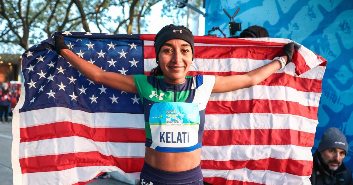 Weini Kelati, Half Marathon American Record, 2025 Houston Half