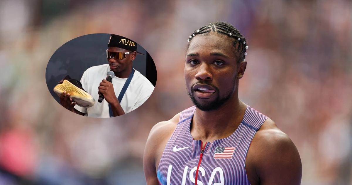 Noah Lyles addresses his controversy with Anthony Edwards and Adidas.