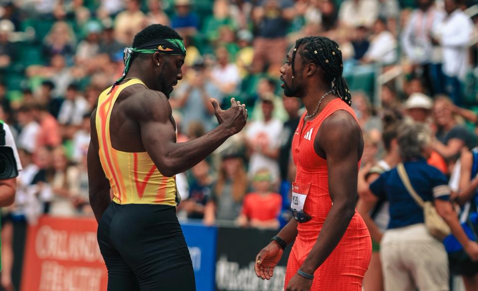 Kenny Bednarek & Noah Lyles | Photo by Justin Britton / @justinbritton