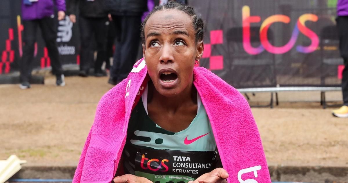 Sifan Hassan was in disbelief after winning the 2023 London Marathon.