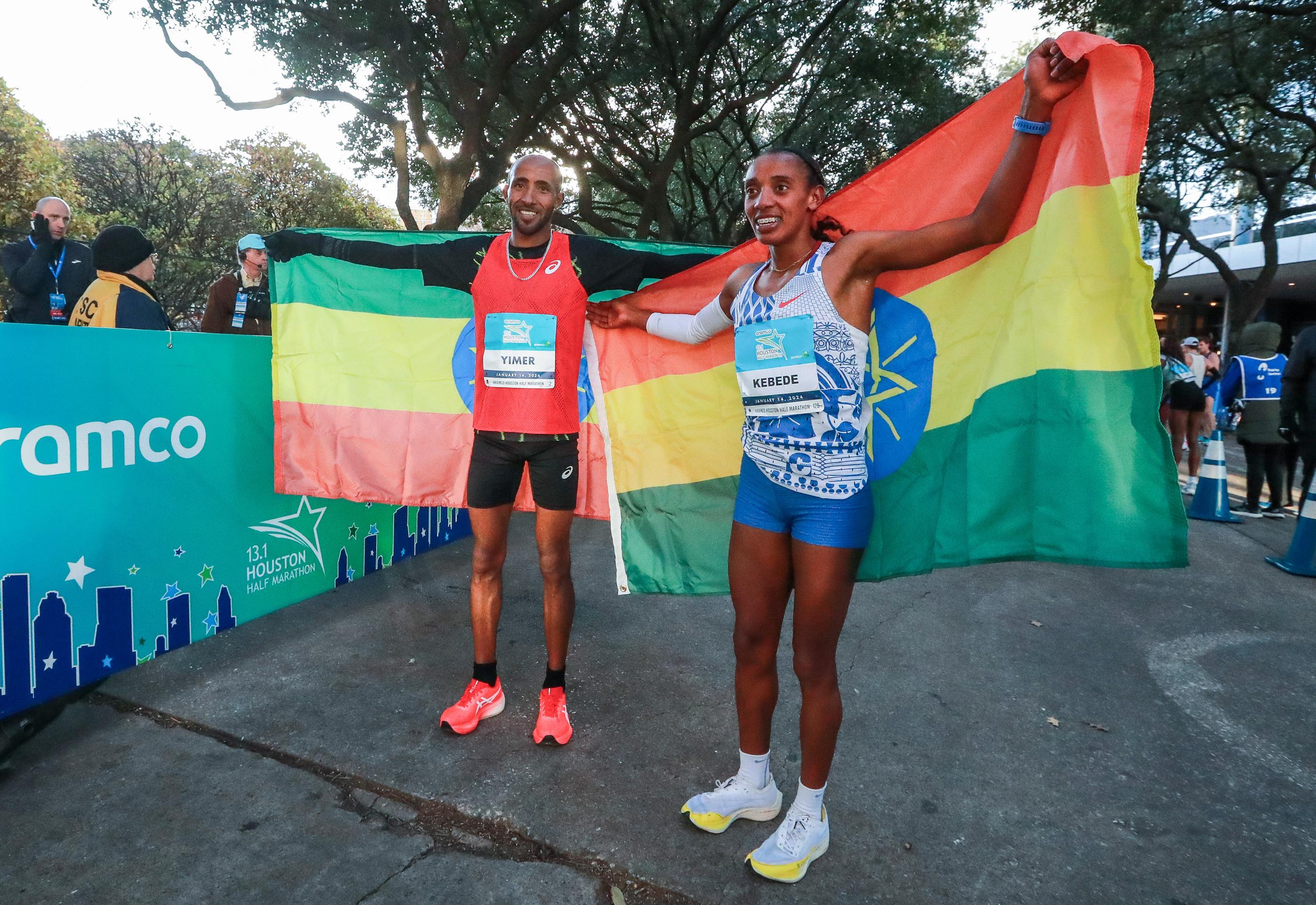 2024 Houston Half & Marathon Weini Kelati Breaks The American Record