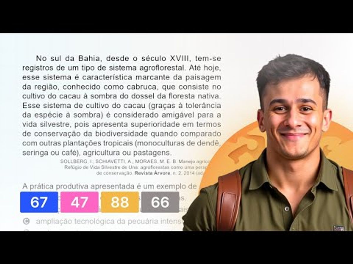 ENEM 2023 - No sul da Bahia, desde o século XVIII, tem-se registros de um tipo de sistema