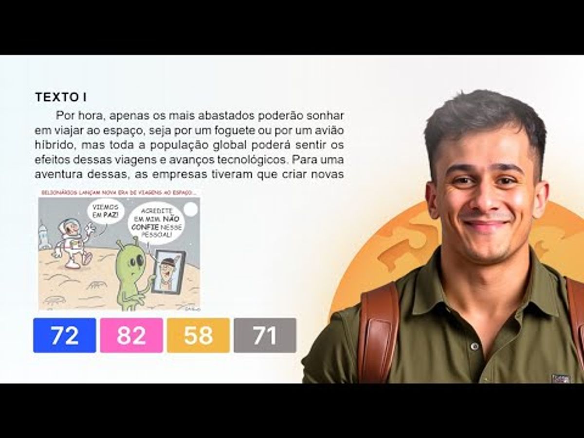 ENEM 2023 - Por hora, apenas os mais abastados poderão sonhar em viajar ao espaço, seja por um