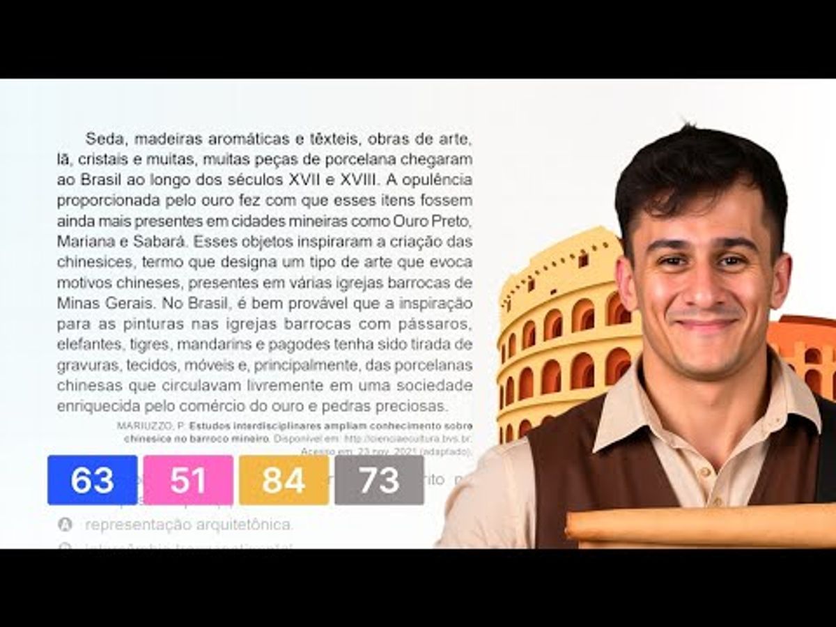 ENEM 2023 - Seda, madeiras aromáticas e têxteis, obras de arte, lã, cristais e muitas, muitas peças