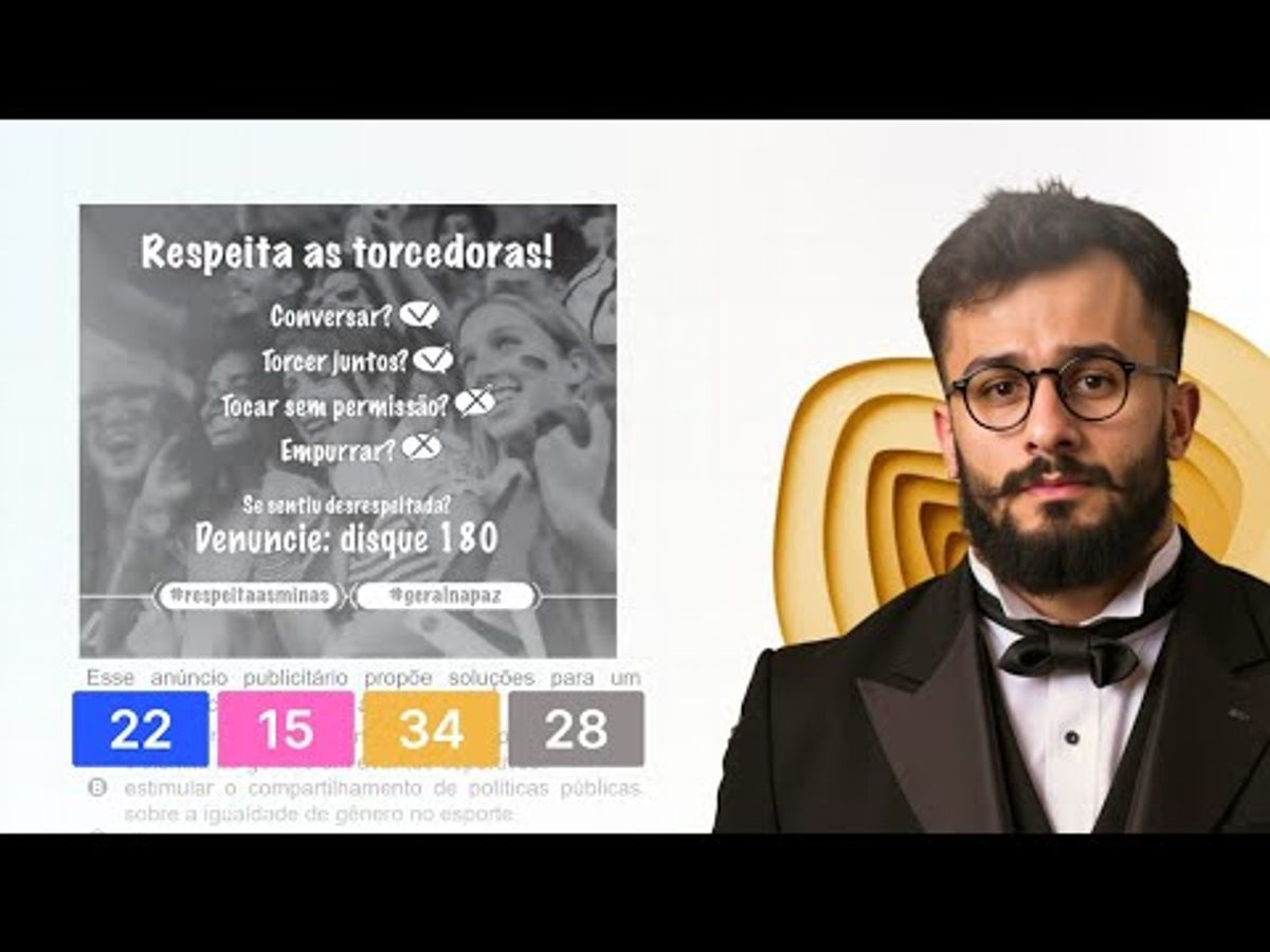 ENEM 2020 - Esse anúncio publicitário propõe soluções para um problema social recorrente, ao