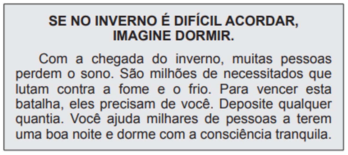 Questão 124 - ENEM 2011 - Argumentação