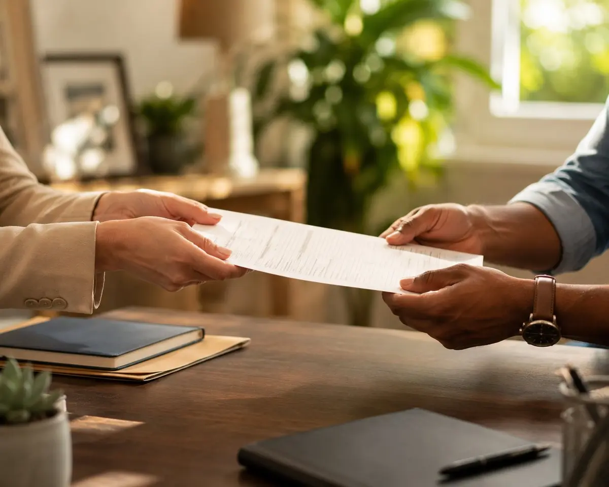 Professional document handoff between facility administrator and visiting therapist