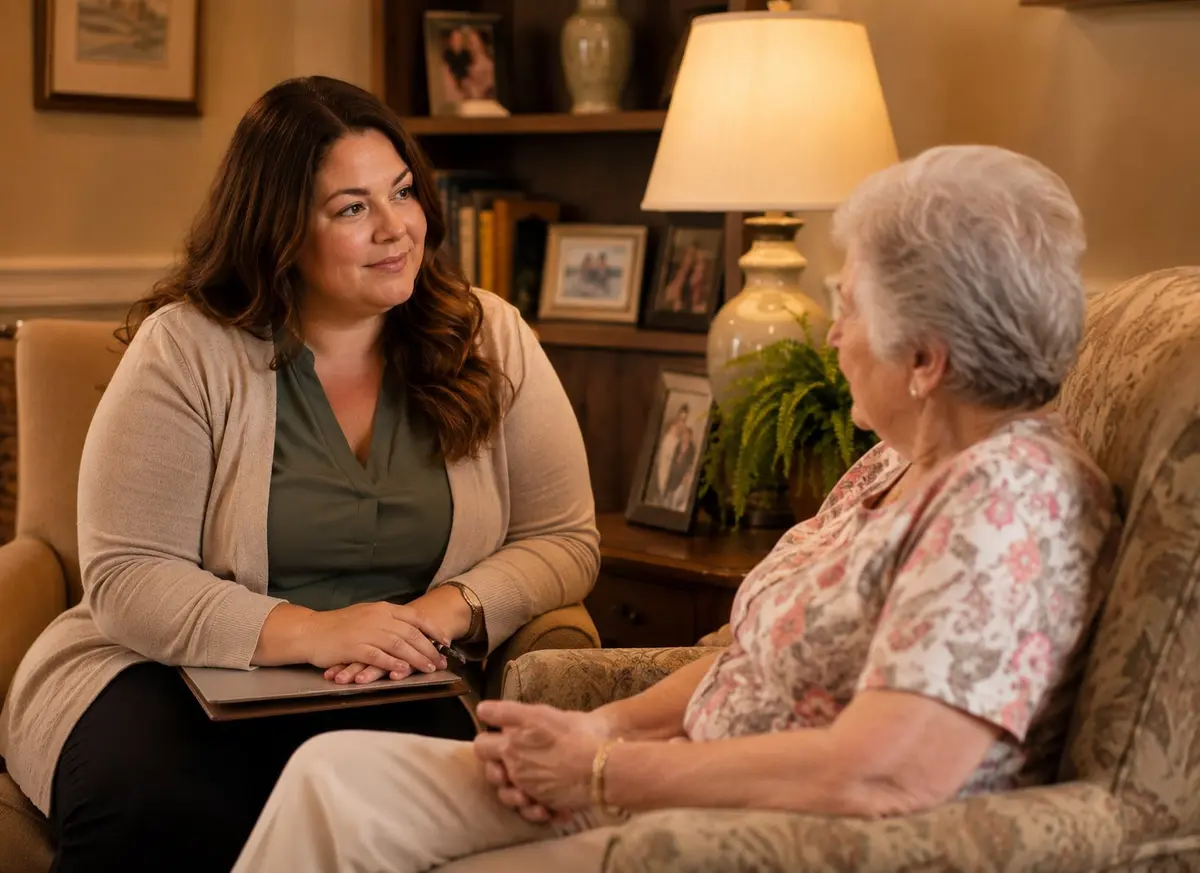 Weekly on-site therapy sessions at a senior community