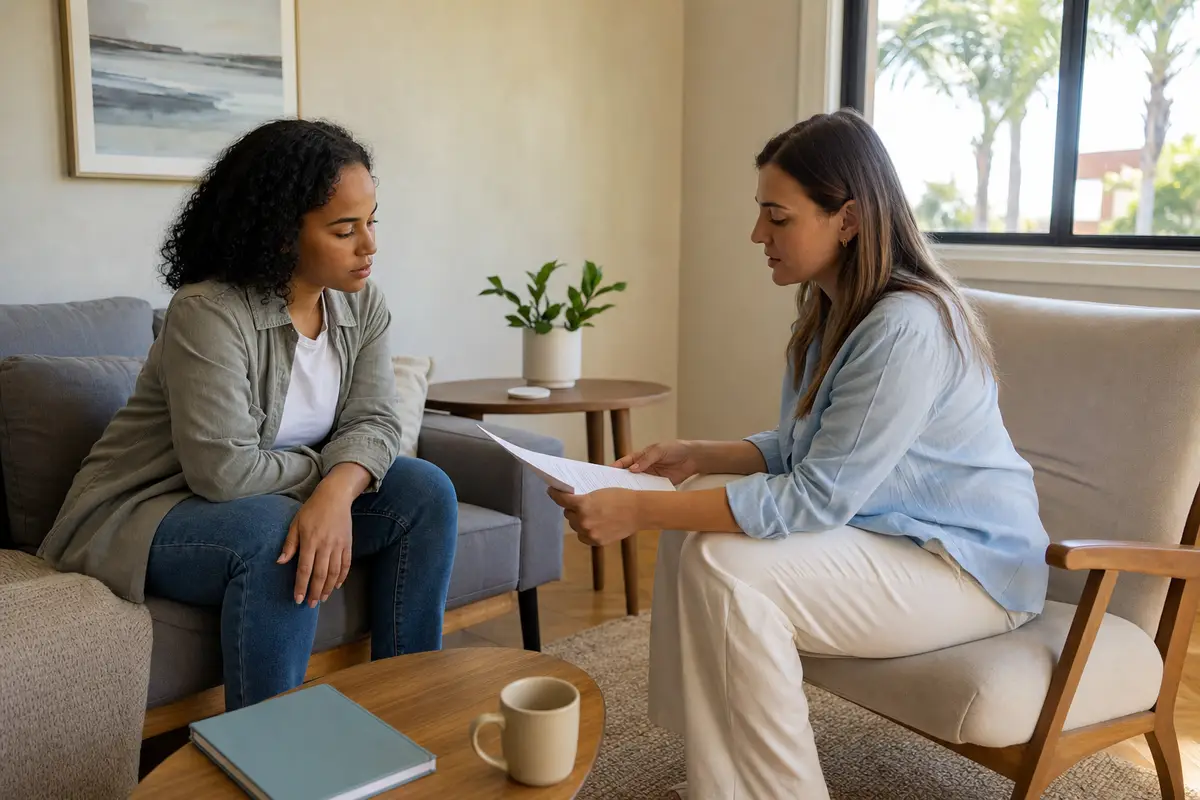 average cost of therapy session — A calm, warm photo representing the concept of understanding therapy costs and financial clarity around mental health care