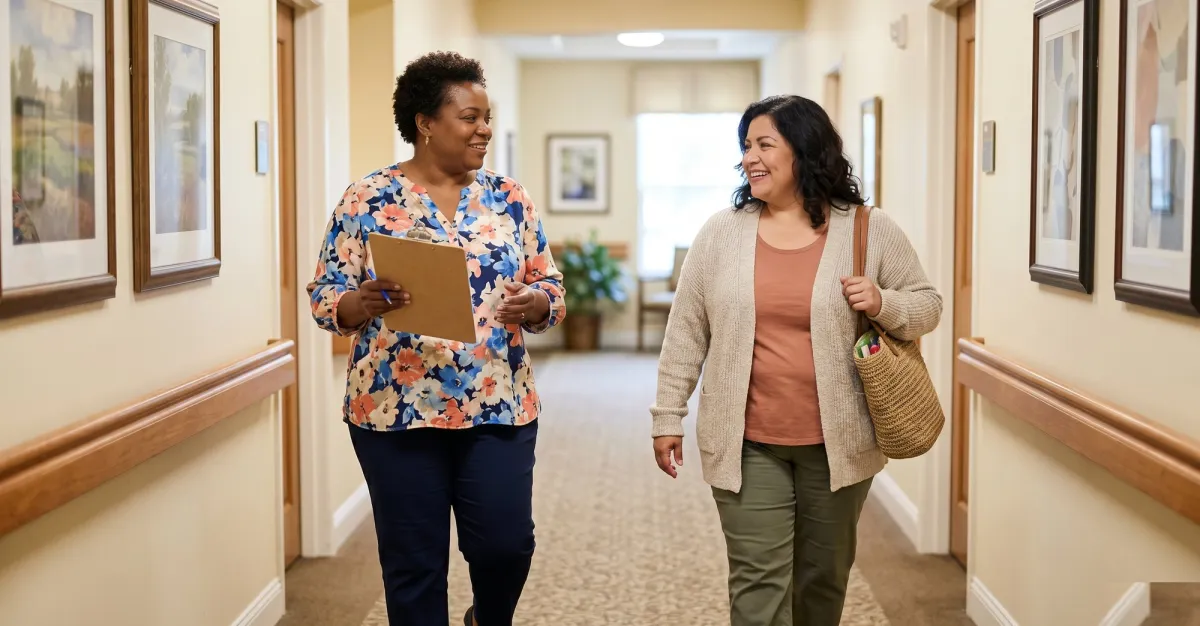 Better You Therapy clinician arriving at a Florida senior community