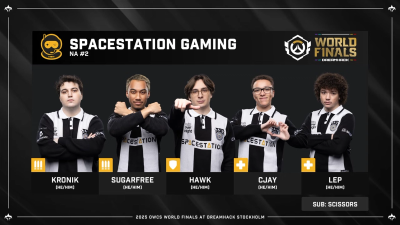 Spacestation Gaming lineup against Team Peps
