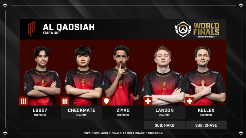 Al Qadsiah lineup against Geekay.