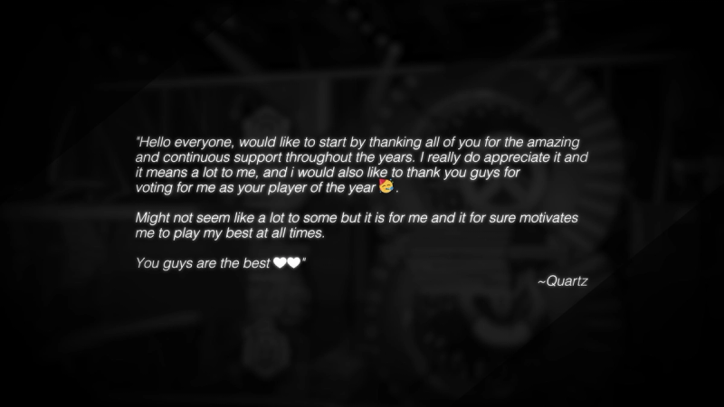 Quartz's thank you message