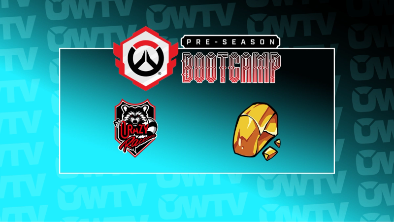 OWTV graphic showing Crazy Raccoon and Team Peps team logos