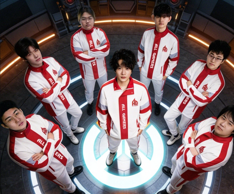 All Gamers roster announce graphic featuring the whole team