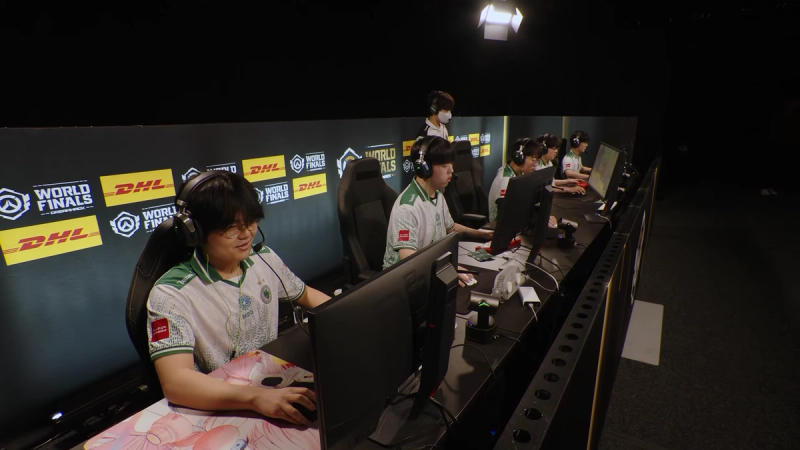 Team Falcons at Dreamhack Stockholm for World Finals.